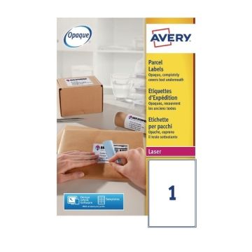 Avery Laser Labels - 1 Per Sheet L7167 - Pack of 100