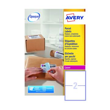 Avery Laser Labels - 2 Per Sheet L7168 - Pack of 100