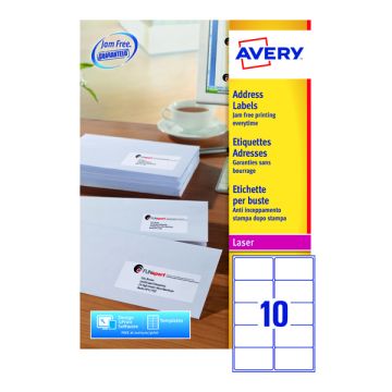 Avery Laser Labels - 10 Per Sheet L7173 - Pack of 100