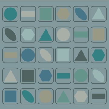 Tonal Geometric Shape Placement Carpet