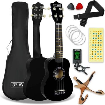 3rd Avenue Soprano Ukulele Pack - Natural