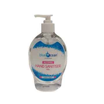 BlueOcean Alcohol Gel Hand Sanitiser 400ml Hand Pump - Pack of 6
