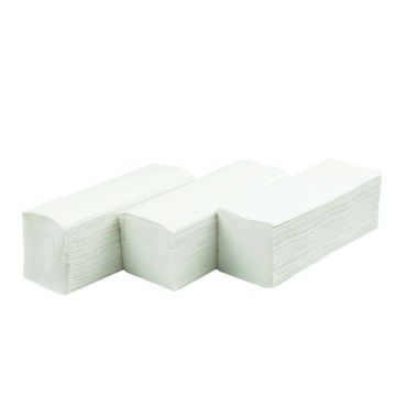 BlueOcean V Fold 1 Ply Luxury White Hand Towel - Pack of 6000