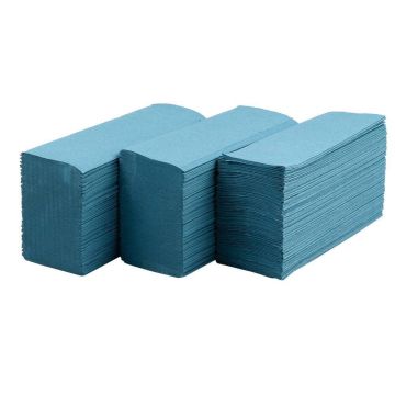 BlueOcean Z Fold 1 Ply Blue Hand Towel - Pack of 3000
