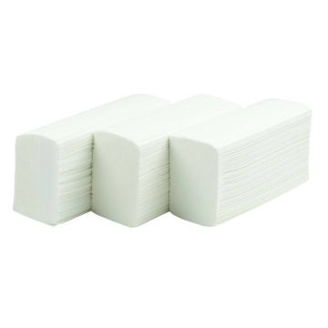 BlueOcean Z Fold 2 Ply Luxury White Hand Towel - Pack of 3000
