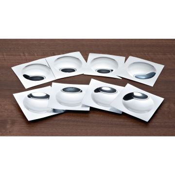 Concave/Convex Double-Sided Mirrors - 100 x 100mm - Pack of 10