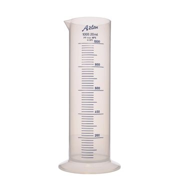 Azlon Measuring Cylinder Squat Form - 1000ml