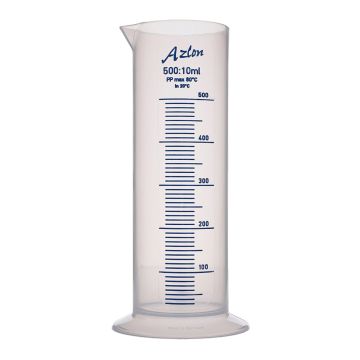 Azlon Measuring Cylinder Squat Form - 500ml