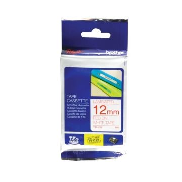 Brother TZ Label Tape 12mm - Red On White