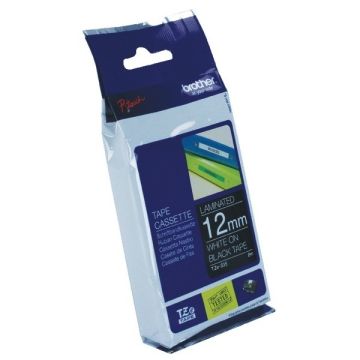 Brother TZ Label Tape 12mm - White On Black