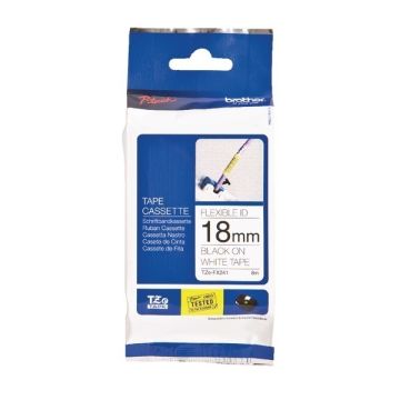 Brother TZ Label Tape 18mm - Black On White