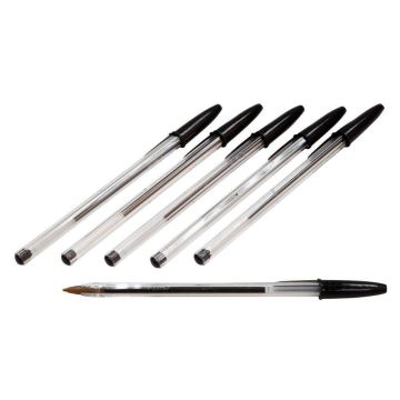 Bic Ballpoint Pens Medium - Black - Pack of 50