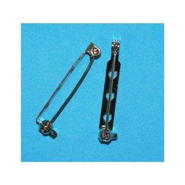 Jewellery Findings Silver Broach Bars - Pack of 50