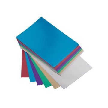 Metallic Faced Board 230 Micron 500 x 750mm Assorted - Pack of 5