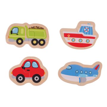 Bigjigs Toys Two Piece Puzzle - Transport