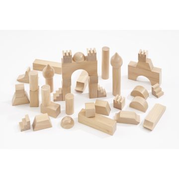 Wooden Construction Blocks 52 Piece