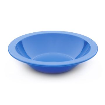 Harfield Polycarbonate 170mm dia Rimmed Bowls Blue Pack of 10