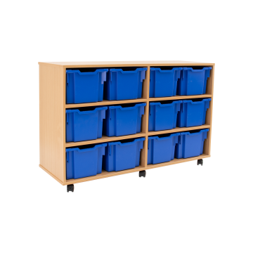 12 Extra Deep Tray Unit - Blue Trays