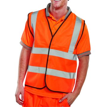 Adult Hi-Vis Waistcoat - Large 44in Orange