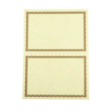 Certificate Border Sheet A5 2Up 90gsm - Bronze - Pack of 100