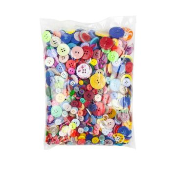 Plastic Buttons Assorted - 500g
