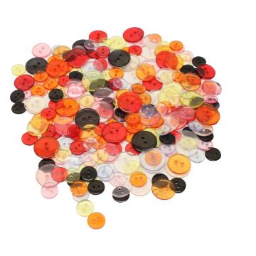 Assorted Coloured Buttons - Pack of 100