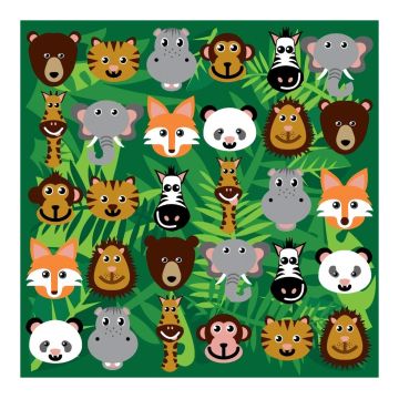 Wild Animals 3 x 3m Placement Carpet