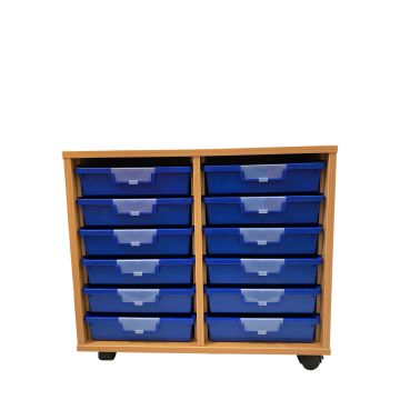 Findel Everyday Double Column with 12 Blue Trays