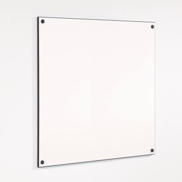 Colour Edged Frameless Whiteboard 1200 x 900mm - Back Edge
