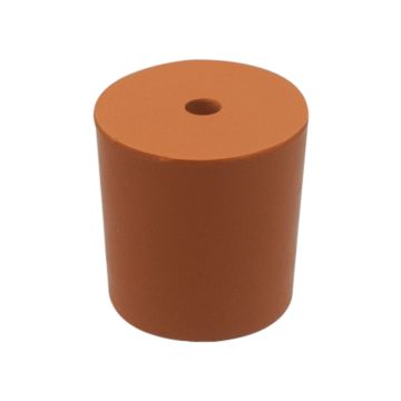 Rubber Stoppers One Hole - Bottom Diameter 27mm: - Pk 10