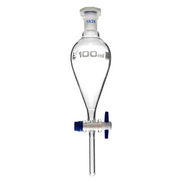 Glass Separating Funnel- Conical Shaped with Stopper - 100ml