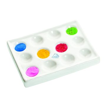 Porcelain Spotting Tile with 12 Cavities - Pack of 10