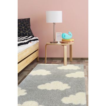 Grey Cloud Shaggy  Rug - Small