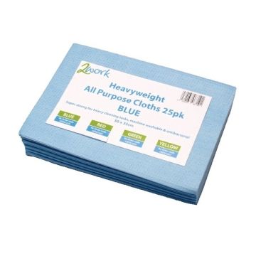 Heavy Duty Cloths - Blue - Pack of 25