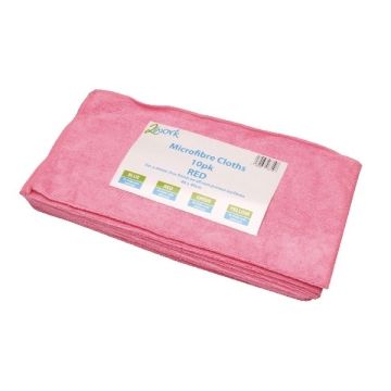 Microfibre Cloths - Red - Pack of 10