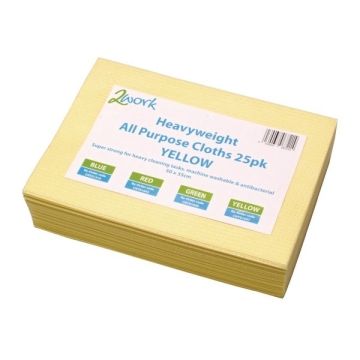 Heavy Duty Cloths - Yellow - Pack of 25