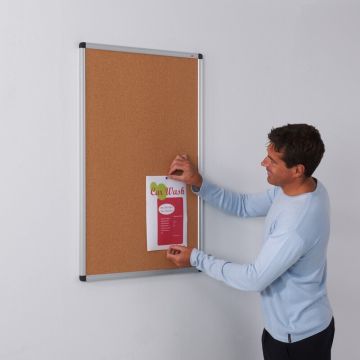 Cork Noticeboard Aluminium Frame - 900 x 600mm