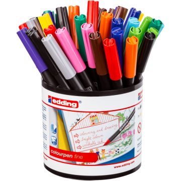 Edding Colourpen Fine - Assorted Tub - Pack of 42
