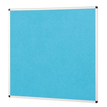 ColourPlus Vibrant Noticeboard Aluminium Frame 1200 x 1200mm - Cyan