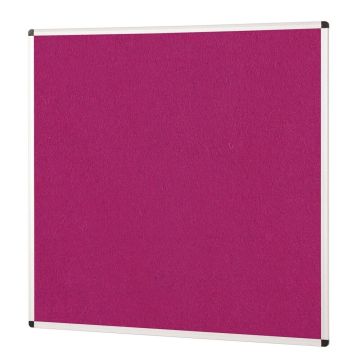 ColourPlus Vibrant Noticeboard Aluminium Frame 1200 x 1200mm - Magenta