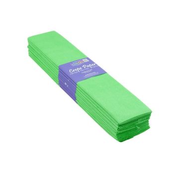 Crepe Paper Non-Bleed 50cm x 3m - Light Green - Pack of 10