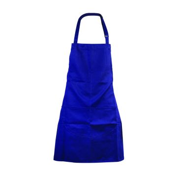 Navy Cotton Apron - 37in No Pocket