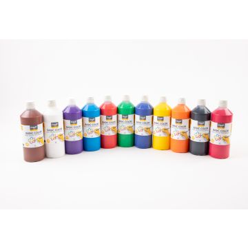 Creall Basic Colour Ready Mixed Paint - 20 x 500ml - Assorted
