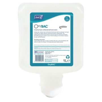 Deb Oxybac Antibacterial Foam Hand Wash 1L - Pack of 6