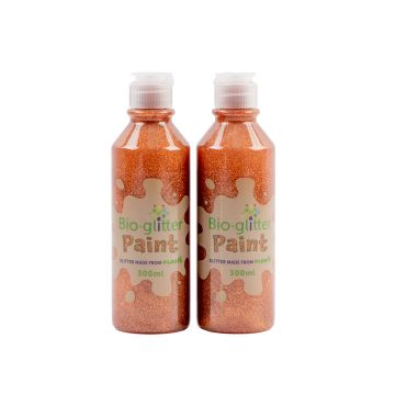 Bio Glitter Paint 300ml - Copper - Pack of 2