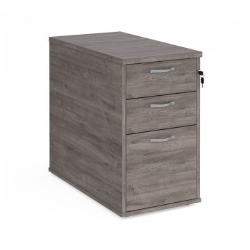 Desk High 3 Drawer Pedestal - Grey Oak - 600mm