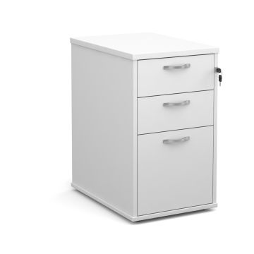 Desk High 3 Drawer Pedestal - White - 600mm