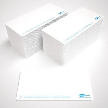 Show-me Literacy and Numeracy Drywipe Boards 1/3 A4 Black - Pack of 100