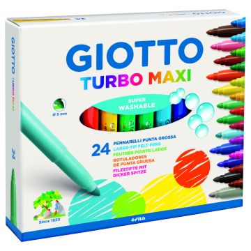 Giotto Turbo Maxi Broad Felt Tips - Pack of 24