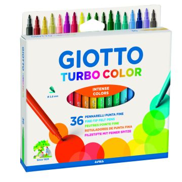 Giotto Turbo Color Fine Felt Tips - Pack of 36